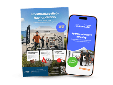 Flyer and phone mock-up for the maintenance day