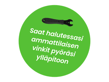 Saat halutessasi ammattilaisen vinkit pyöräsi ylläpitoon -leima