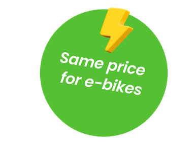Same price for e-bikes stamp