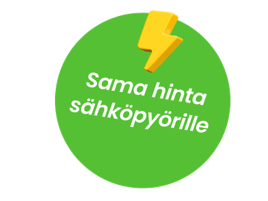 Sama hinta sähköpyörille -leima