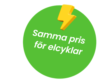 Samma pris för elcyklar -stämpel