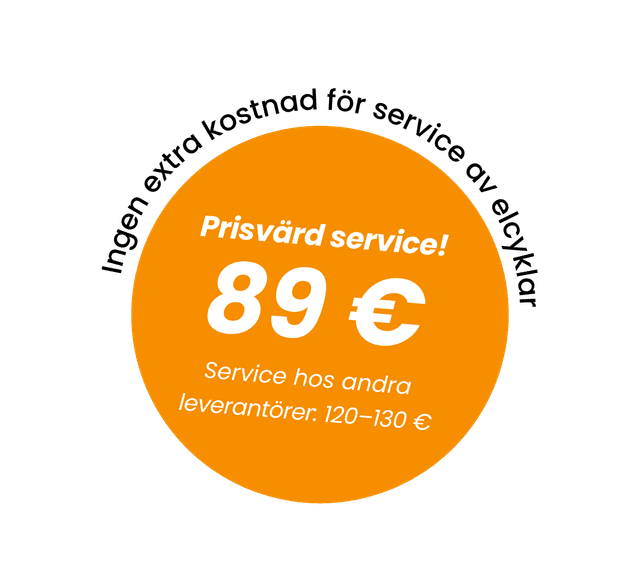 Prisvärd service 89 €
