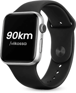 Black fitness smartwatch.