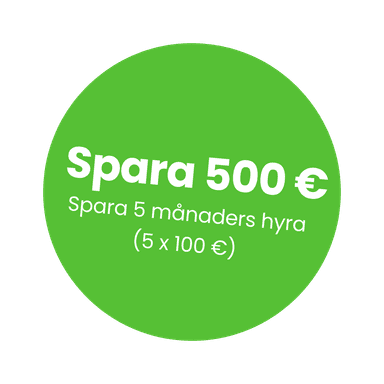 Din besparing 500 € – spara 5 månaders hyra